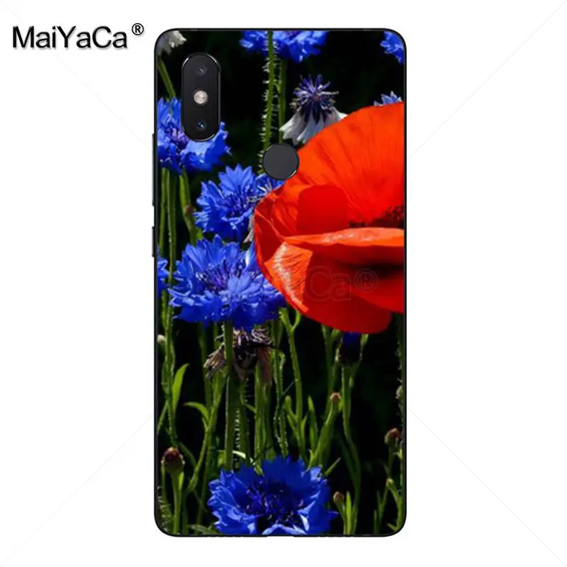 MaiYaCa красный Маки васильки новейший модный роскошный чехол для телефона xiaomi mi 8se 6