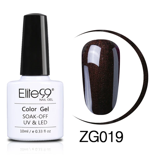 ZG019 Elite99 10 мл жемчужный Блестящий Гель-лак для ногтей впитывающийся лак для ногтей требуется база Светодиодная лампа верхнее покрытие Полупостоянный гель лак - Цвет: ZG019