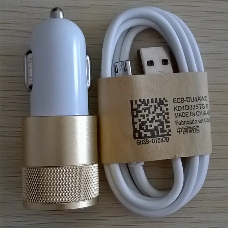Мини USB 2.1A автомобильное зарядное устройство для телефона + Кабель micro usb