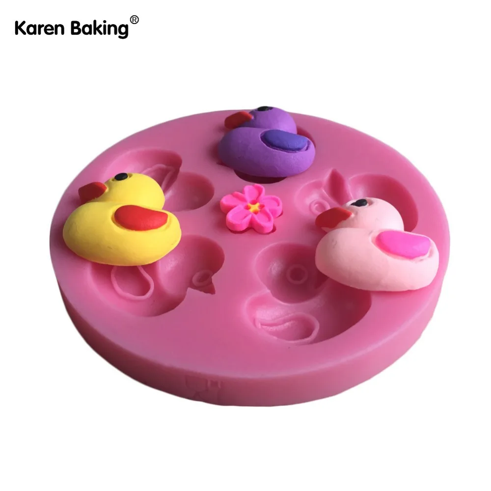 Новое поступление Дизайн 3D в Форма маленького утки силиконовые формы шоколадная