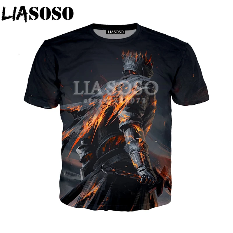 LIASOSO летняя новая мужская и женская футболка с 3D принтом стимулирующая видео игра