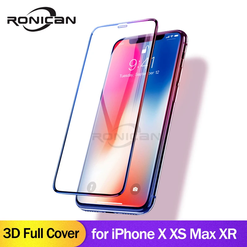 RONICAN для Apple iPhone X XSMax XR Full HD закаленное стекло защитная пленка защитный клей 3D