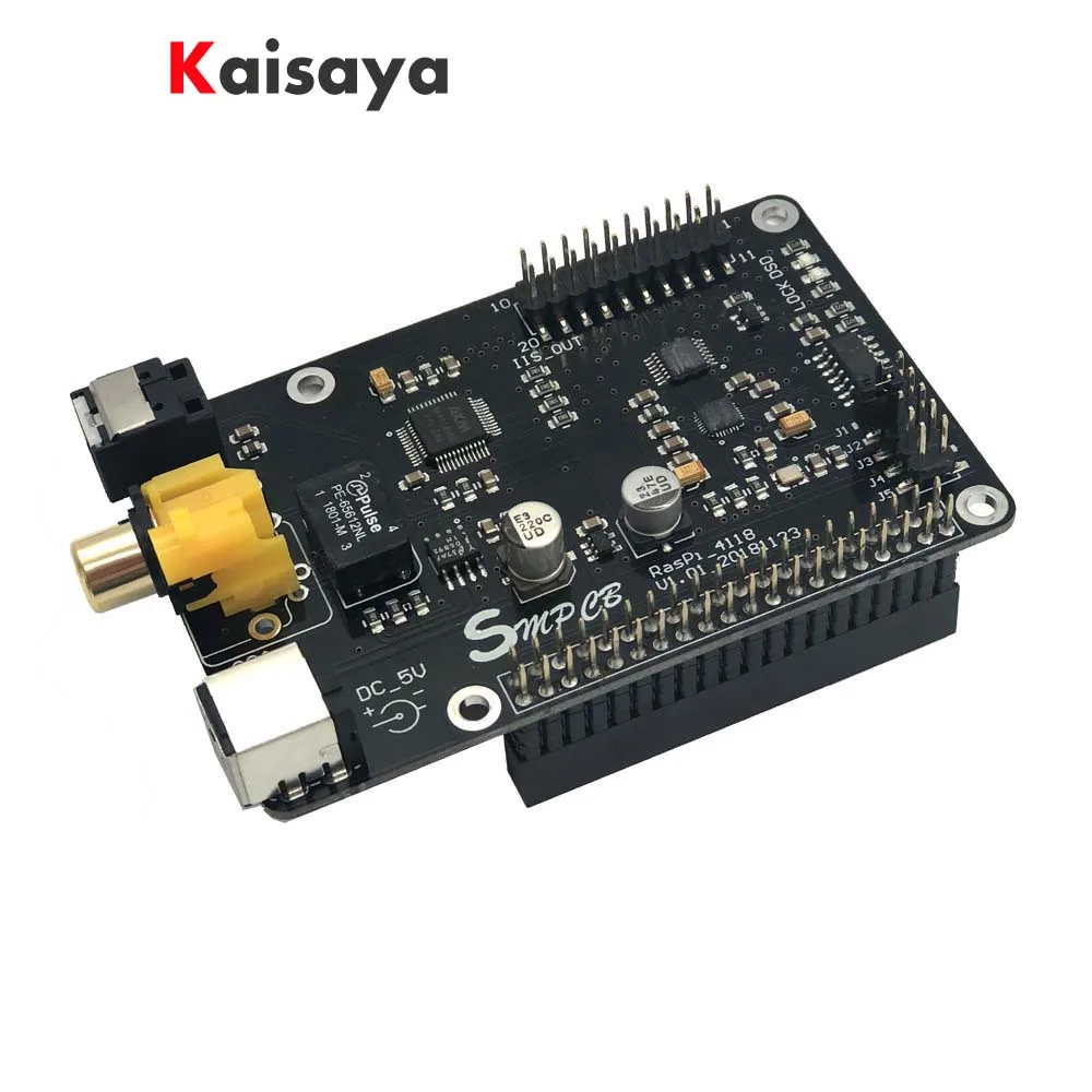 AK4118 коаксиальный HIFI звуковая карта DAC ies DSD цифровой вещания 32 бит PCM384 для raspberry pi 3B B+ 3B+ G5-001