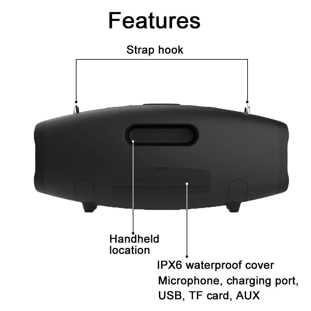 HOPESTAR H1 40 Вт Высокая мощность беспроводной питьевой Bluetooth динамик Move KTV музыкальная Колонка Открытый водонепроницаемый бас PK Xtreme BOXBOOM
