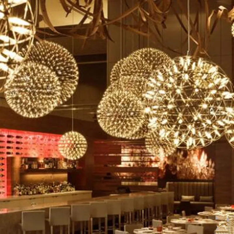 Современный подвесной светильник в виде фейерверка светодиодный звездного шара