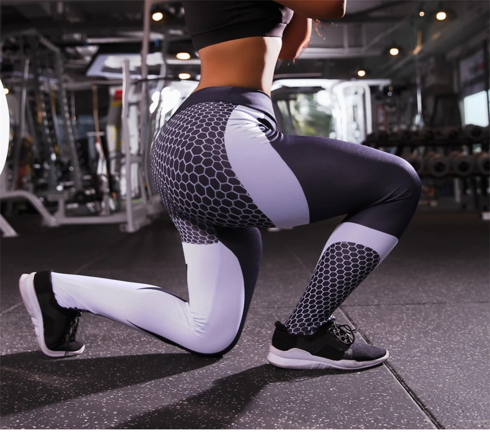 Леггинсы Для женщин S-XL спортивные дышащие гимнастические спортивные брюки высокой эластичности, для бега, йоги фитнес, спорт компрессионные штаны для женщин