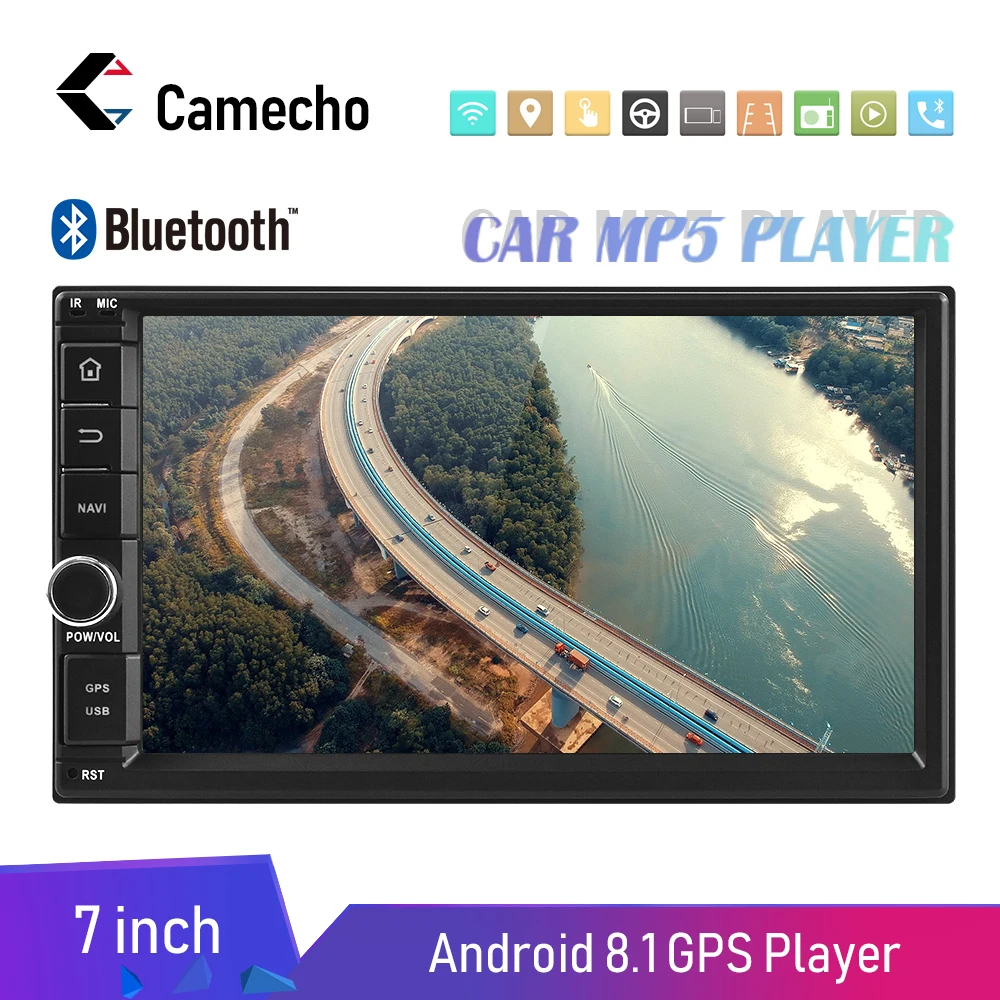 Camecho 2 Din Android 8 1 автомобильный Радио мультимедийный видео плеер GPS навигация