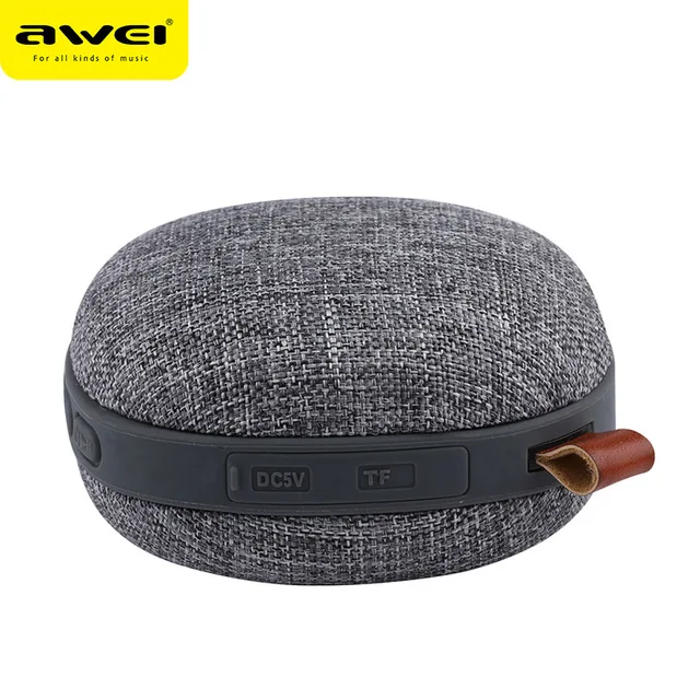 Gray Awei Y260 Wireless Bluetooth Speaker Mini Portable Stereo Sound Music Surround For Phone Support Bluetooth AUX TF Card U Disk - Цвет: Gray