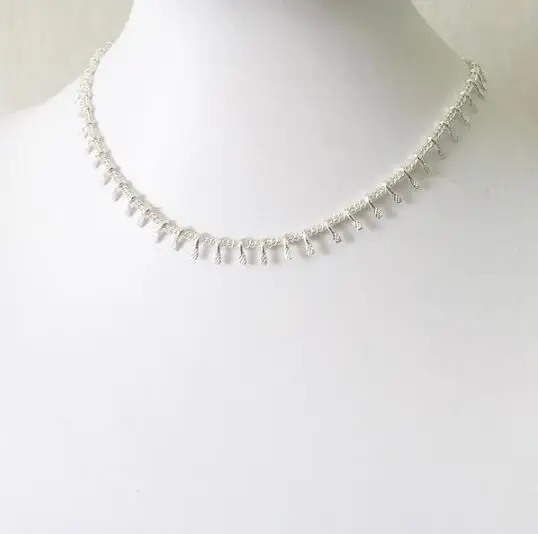 Tiny Hammer Hanging Disc Choker Necklaces Silver or Gold Filled Layering Simple Collar Necklace Women Fashion Jewelry Gifts | Украшения и