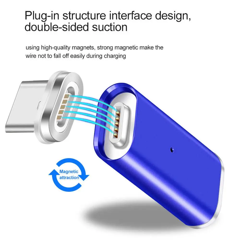 Магнитный кабель USB Type C к магнитному адаптеру для Macbook Samsung s8 s9 Plus 5 5T 6 с разъемом