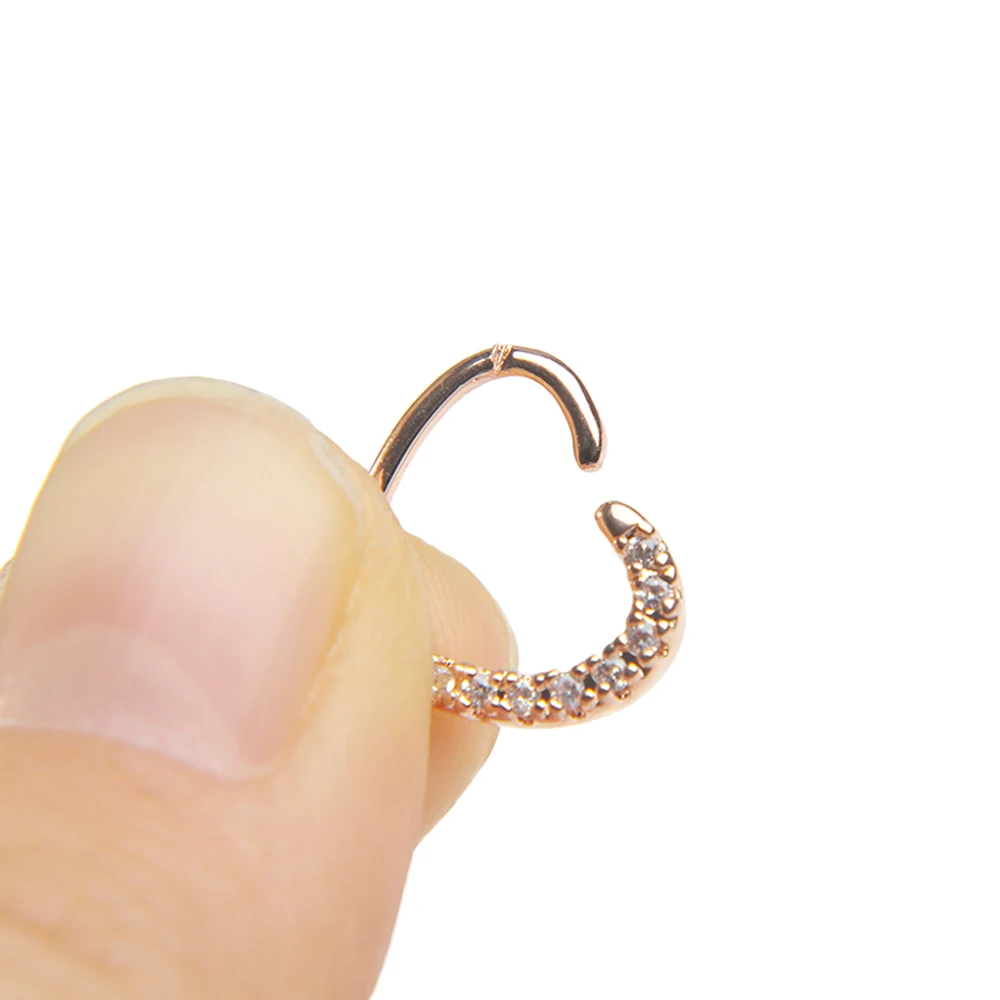 1 Piece Heart shape Piercing Jewelry Cartilage Ring Lip Nose Rings Ear Body Party Gift | Украшения и аксессуары
