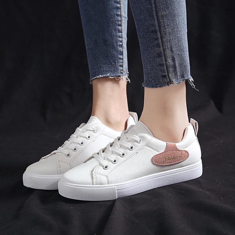 2019 Women Vulcanized Sneakers New Summer Shoes Breathable Flat Casual White Zapatillas Mujer | Обувь