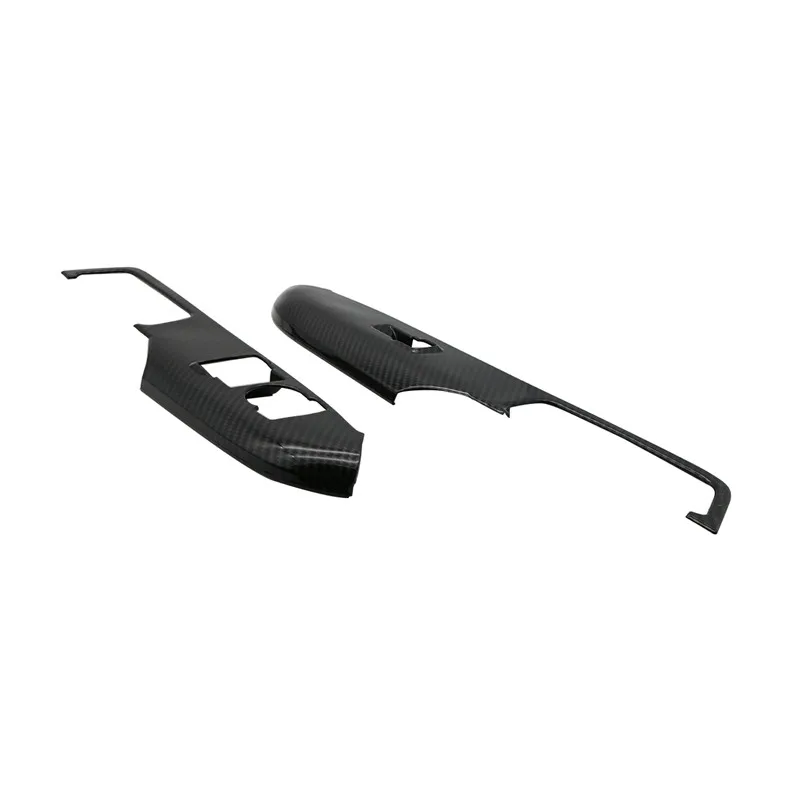 

For Ford Mustang Door Window Control Lift Switch Panel Frame Cover Trim Carbon Black Car Interior Decor Sticker 2015 - 2017