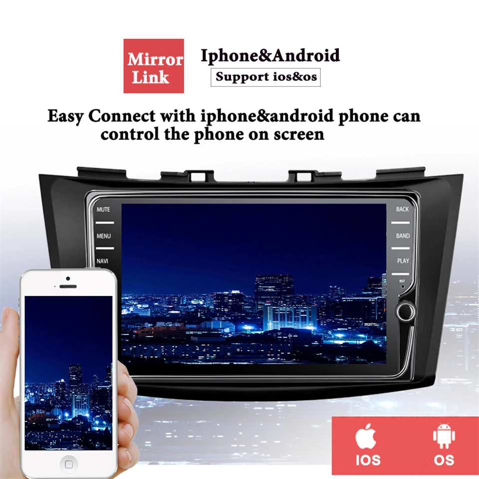 2Din Android 9,1 автомобильный dvd-плеер для Suzuki Swift 2011 2012- Радио Стерео gps Navi магнитофон головное устройство 4+ 64 г карта камеры