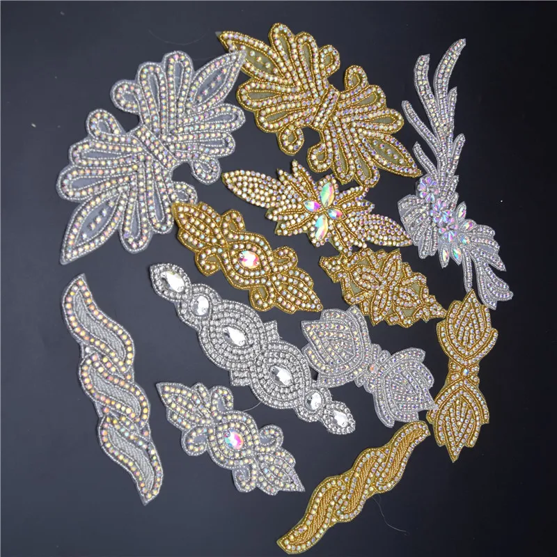 2 шт. свадебная Аппликация с кристаллами|applique patch|rhinestone wedding appliquespatches patches |