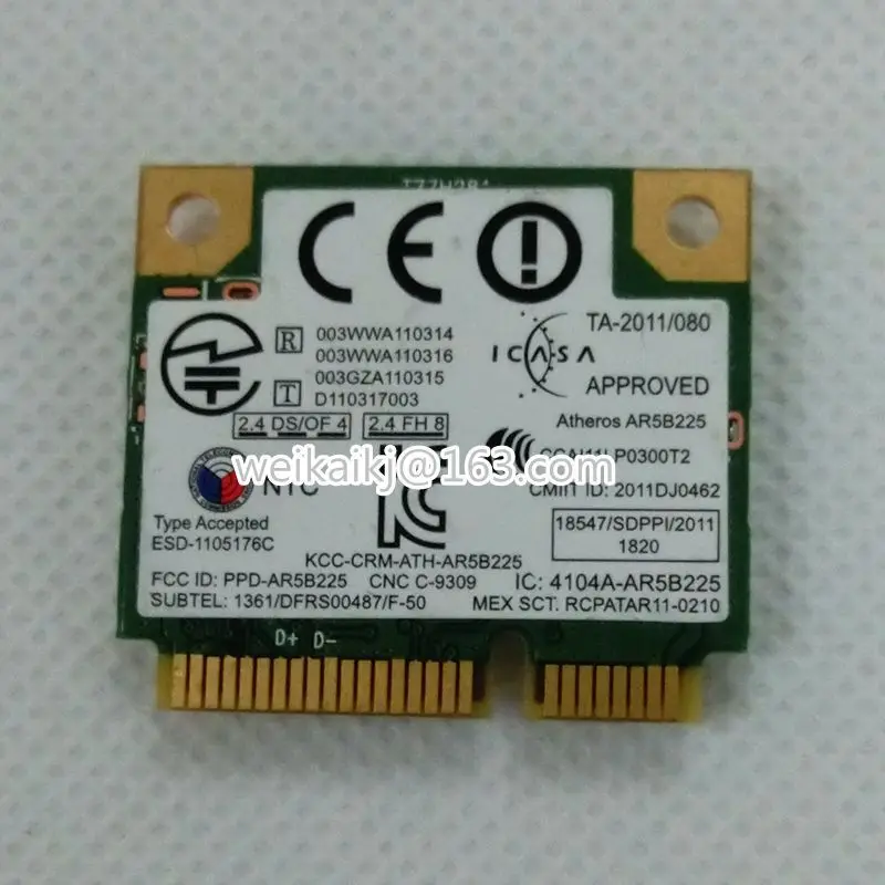 Wi-Fi  N  Bluetooth 4, 0    PCI-E  AR5B225