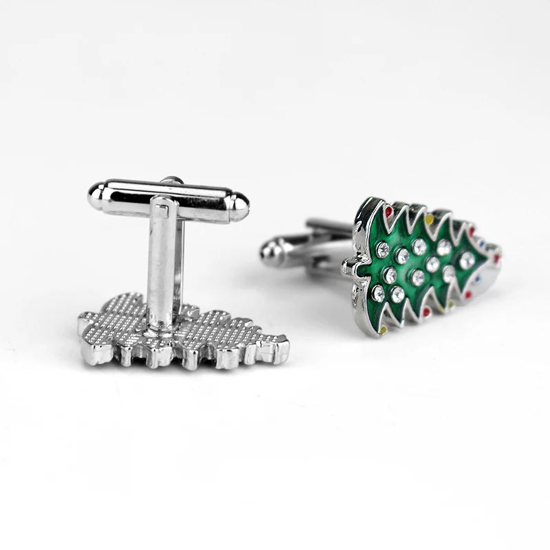 Dongsheng Рождественская елка Cuffkins Ручной Работы Стразы Эмаль зеленое дерево манжеты
