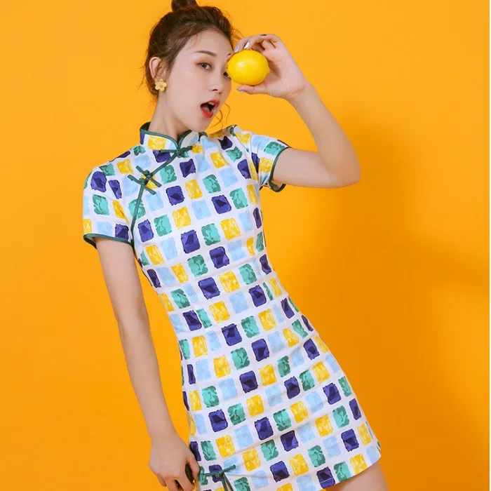 2019 Новый Традиционный для китаянок платье шелковый атлас Cheongsam сексуальное