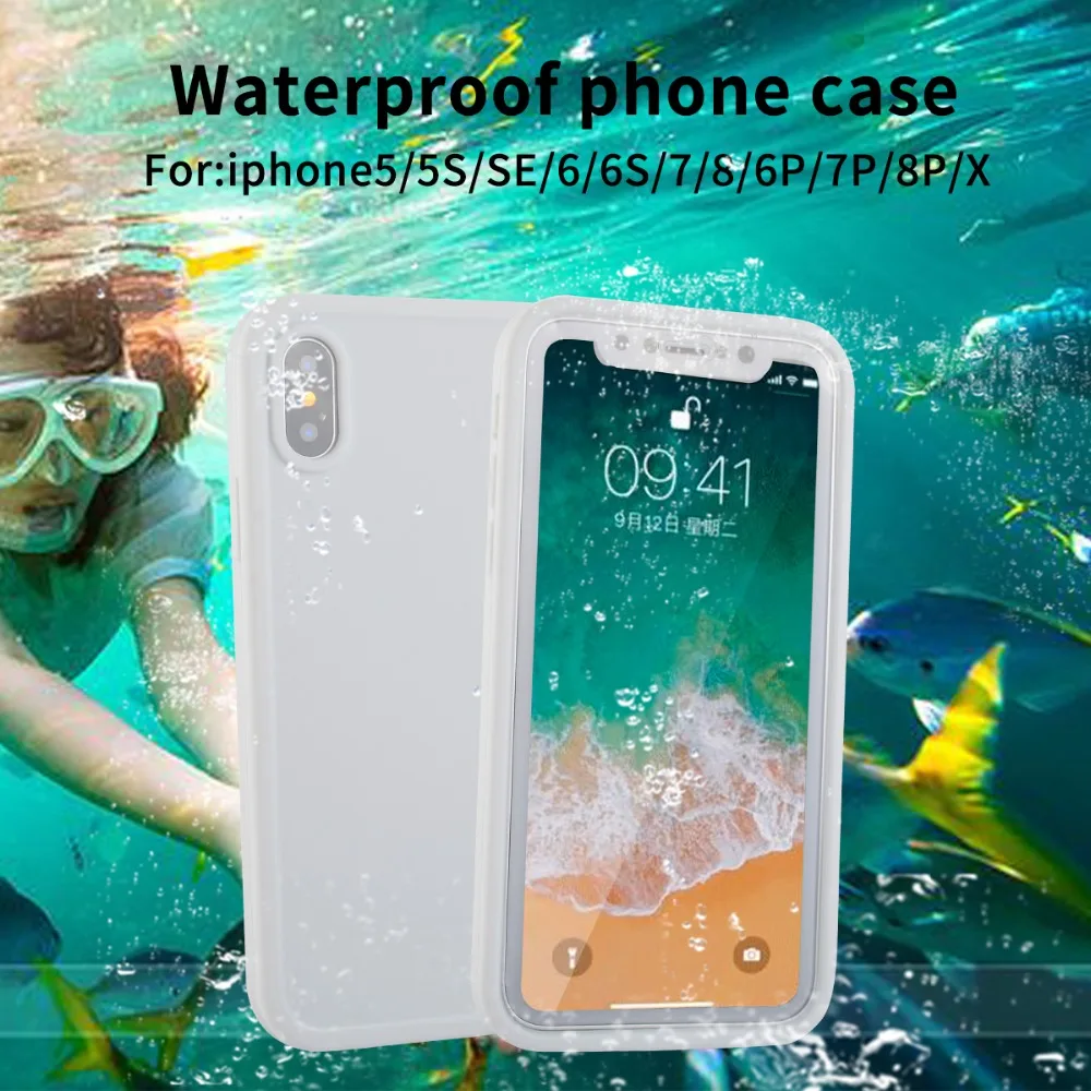 Водонепроницаемый чехол для iPhone 5 IP68 с защитой от воды на 360 градусов 6 SE X 8 7 | Отзывы и видеообзор