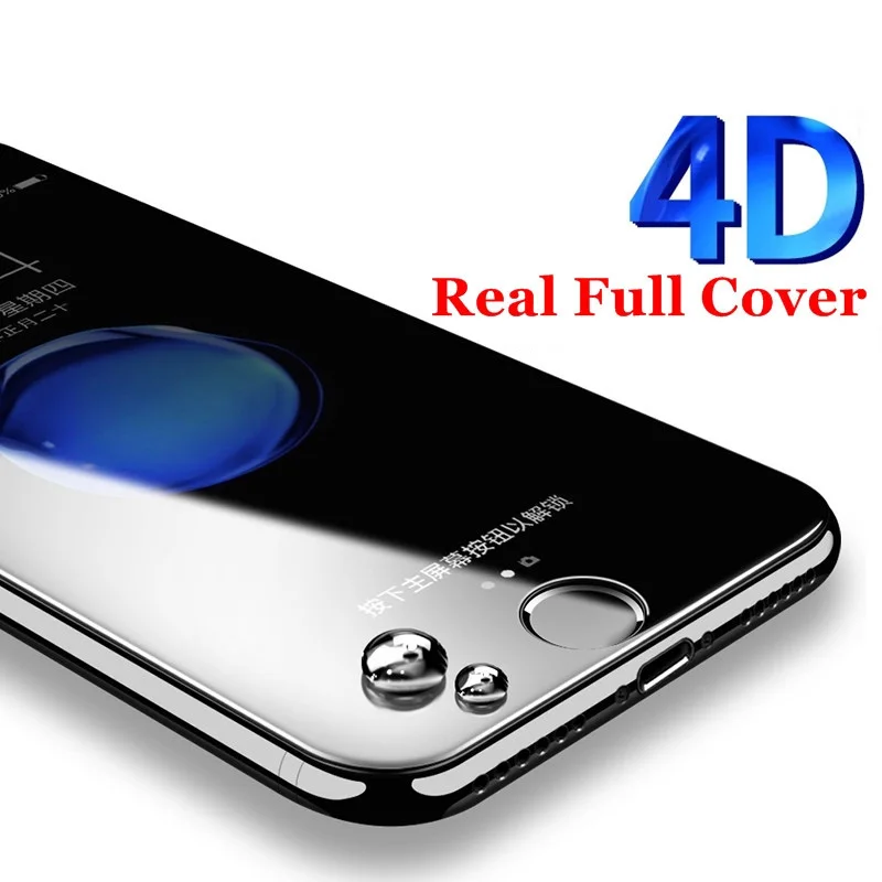Baixin закаленное стекло для iPhone X 7 8 plus защита экрана 4D полное покрытие изогнутые