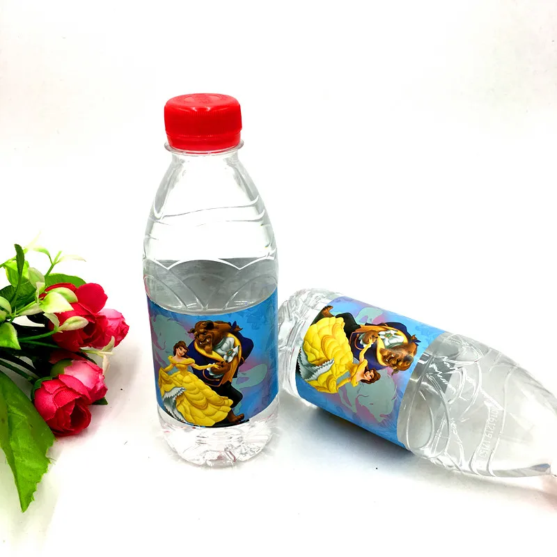 6 шт./лот бутылка для воды с изображением красавицы и чудовища Детские вечерние
