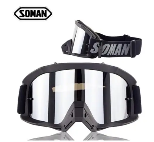 SOMAN SM16 мотокросса, дорожные очки, очки для квадроцикла, мотоциклетные велосипедные очки, мото велосипед, Gafas, лыжные очки - Цвет: A