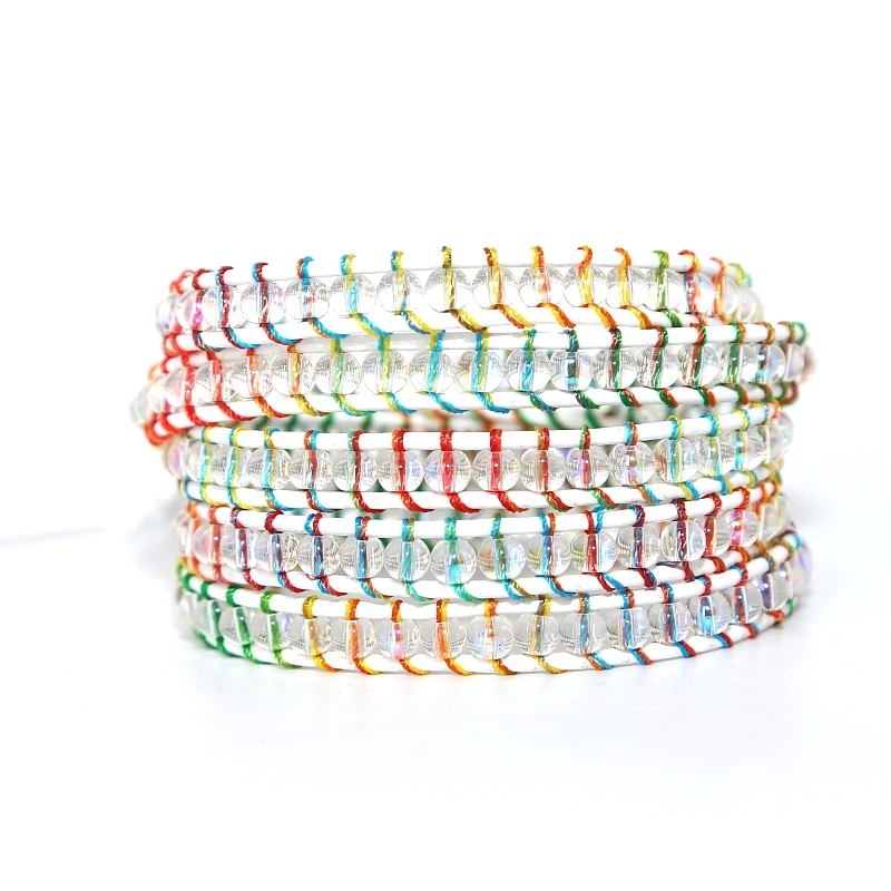 2019 ручная работа яркие веревочные рандомные браслеты для женщин бохо 5 нитей