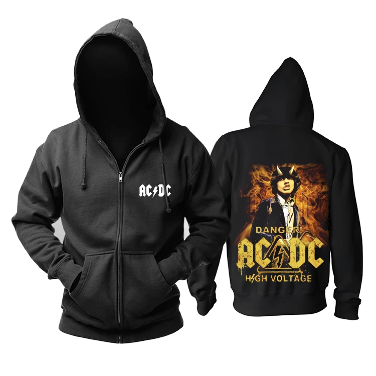 1 12 Дизайнов толстовка на молнии ACDC AC/DC Австралийский жесткий рок толстовки Панк sudadera уличная флисовая куртка верхняя одежда - Цвет: 1