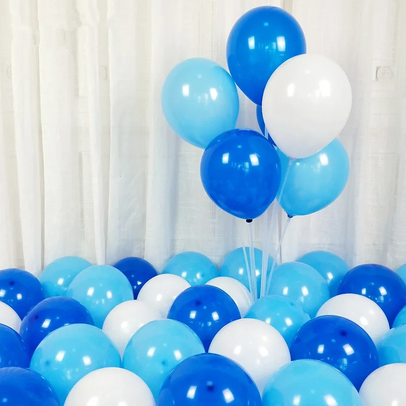 10 шт. 2 г сине белые матовый воздушных шаров из латекса воздушные гелиевые Globos