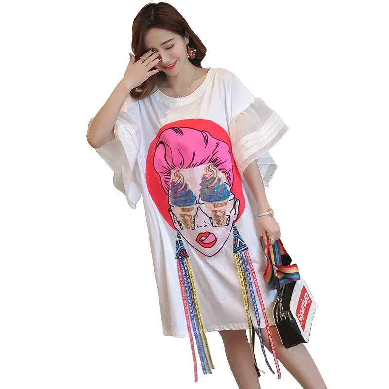 Самый продаваемый товар в 2019 негабаритных летнее платье элегантные белые платья