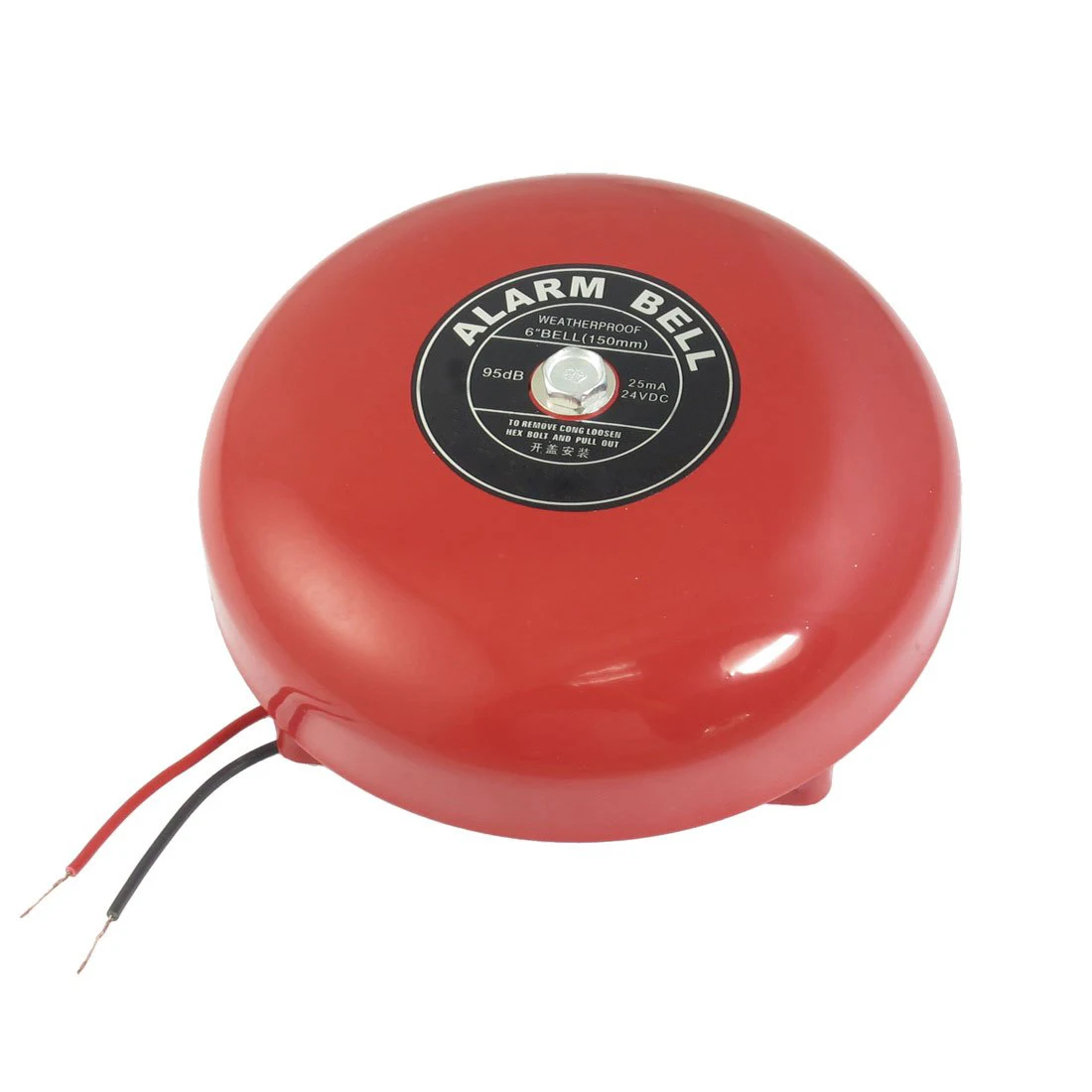 MOOL DC 24V 25mA 95db 150 мм " Диаметр металлический Электрический круглый звонок красный