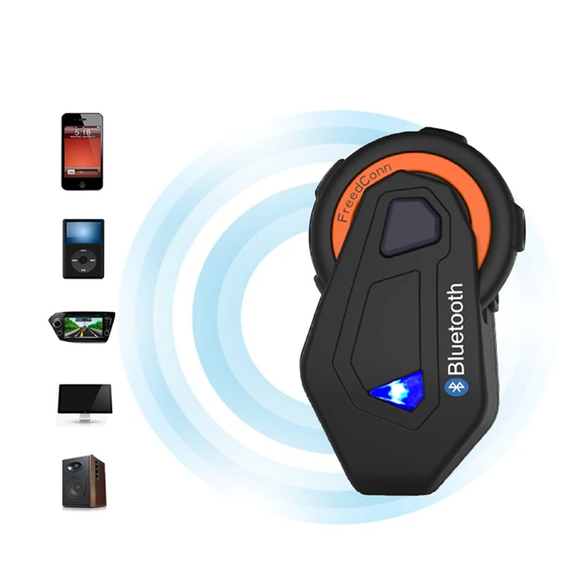 BT гарнитура для мотоциклетного шлема Freedconn T MAX Bluetooth 1500 м переговорное устройство