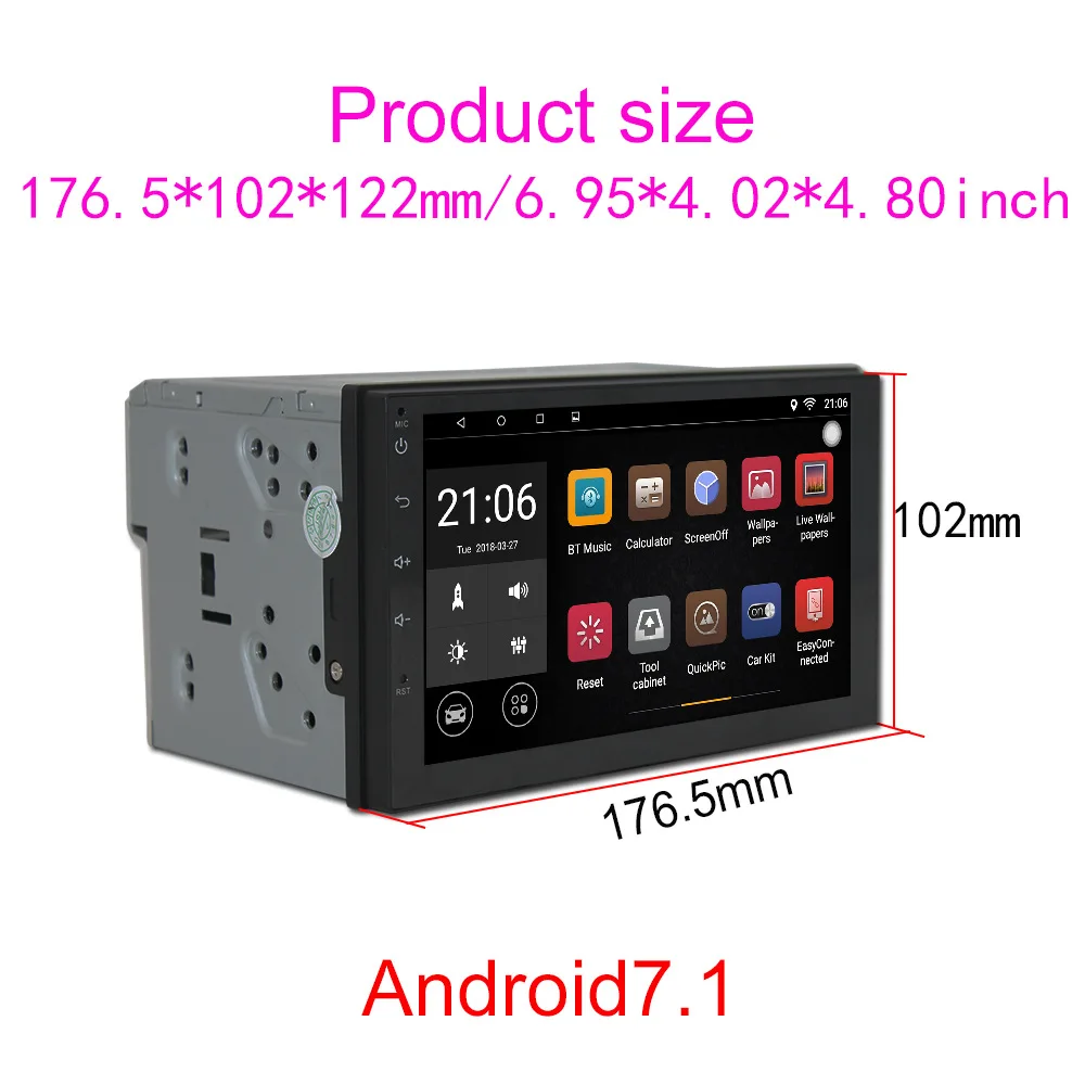7 дюймов Android 2 din Автомобильная магнитола для использования в домашних условиях 1