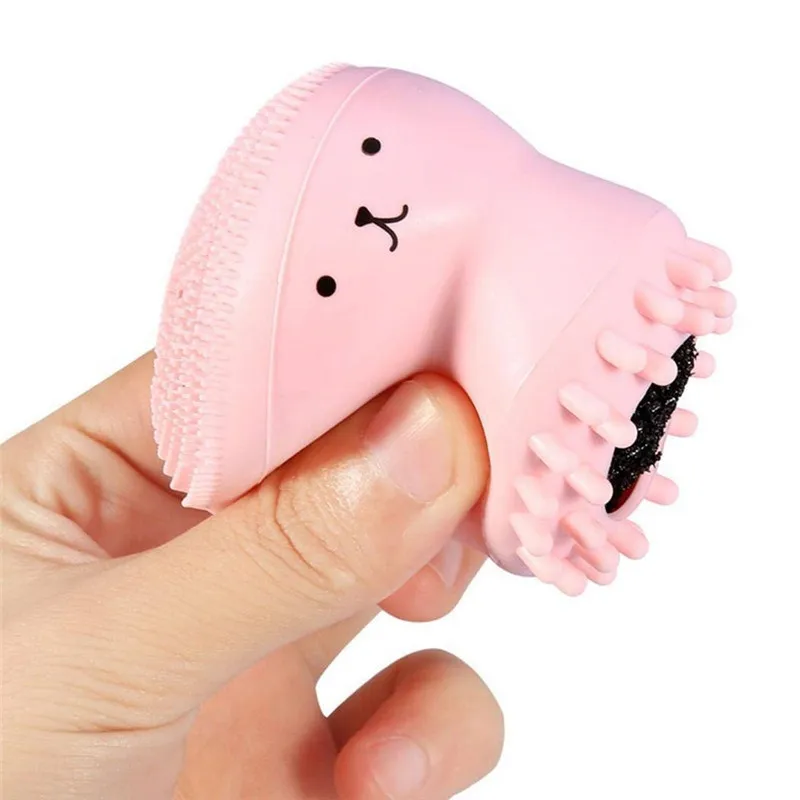 1 шт. милая маленькая силиконовая щетка для очистки лица в форме осьминога с