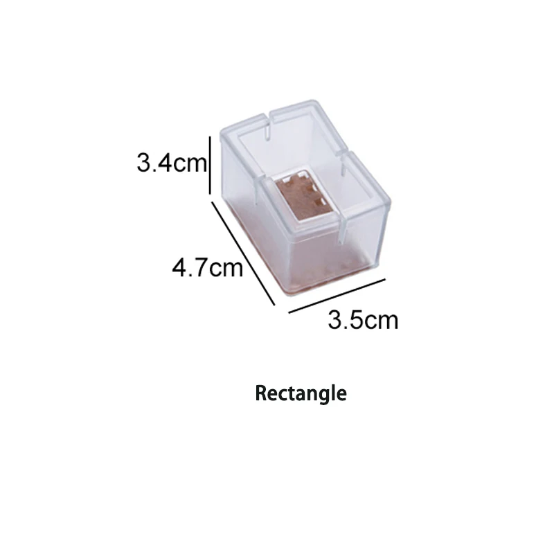 E Rectangle 24-39mm 8 шт Нескользящие силиконовые ножки стула крышки ног колодки мебель стол чехлы протекторы для деревянного пола - Цвет: E Rectangle 24-39mm