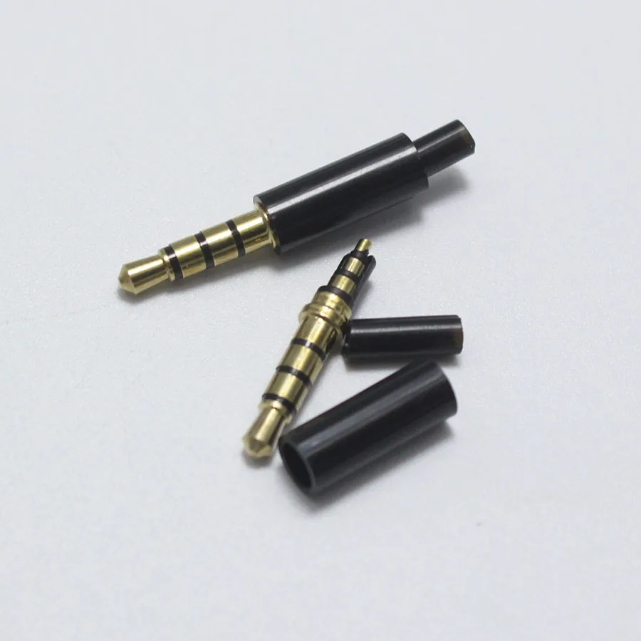 4 шт. DIY Мини 3,5 мм стерео разъем для подключения гарнитуры с 3/4/5 контактов 3,5 аудио разъем адаптера переменного тока Разъем черные и белые, с золотистым покрытием