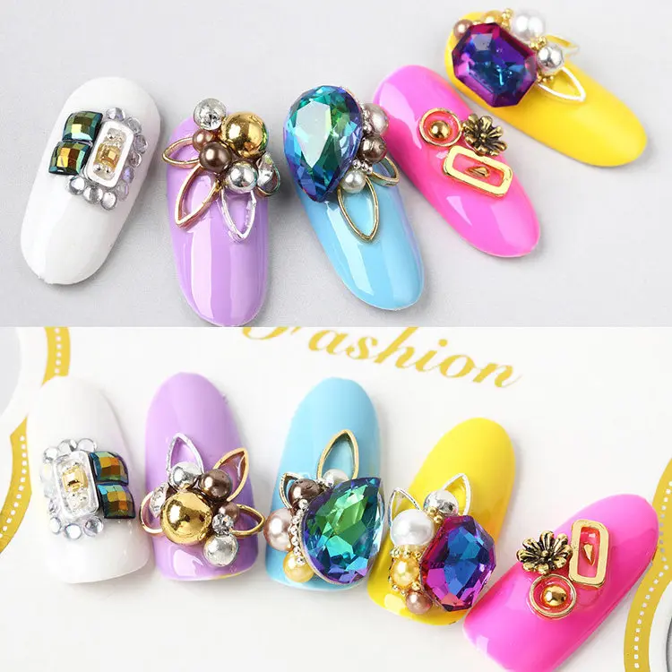 Новинка японские товары для ногтей 100 шт. Металлические Блестящие Детали