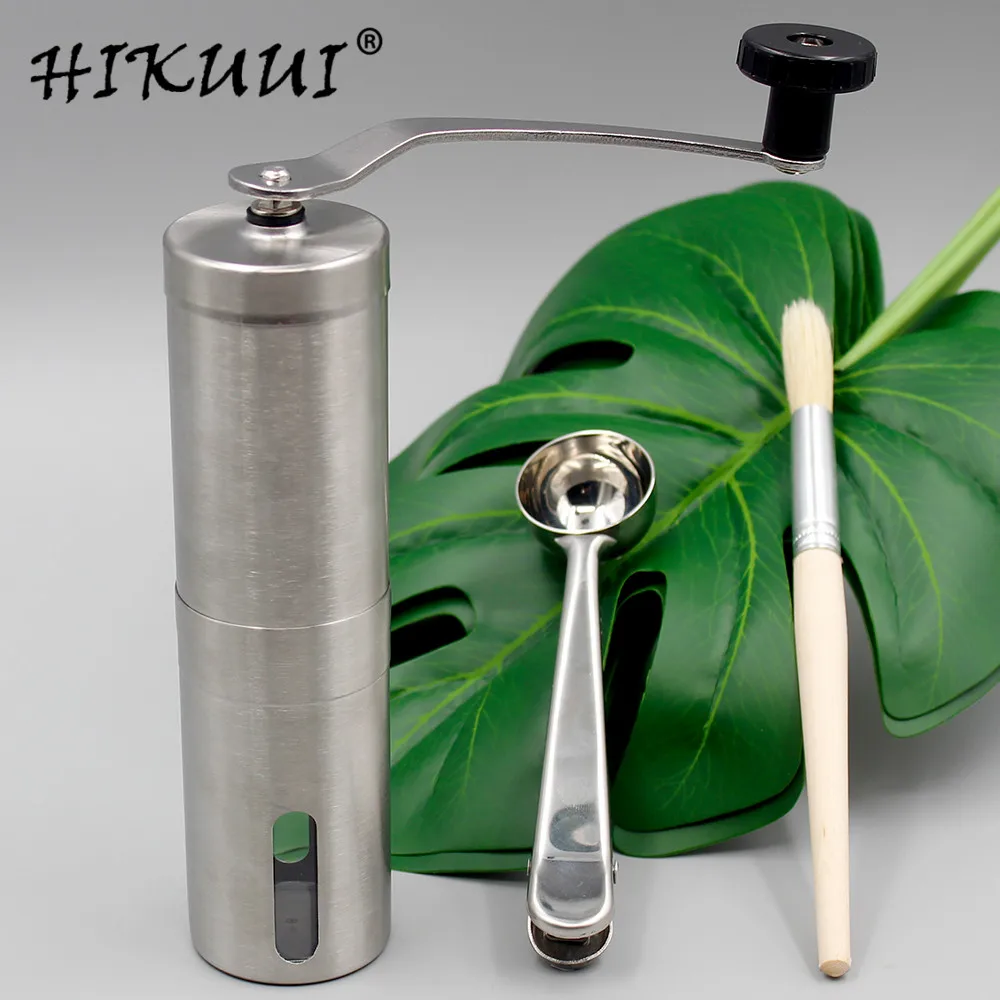1 Набор ручная кофемолка HIKUUI + щетка для волос мерная ложка набор кухонных