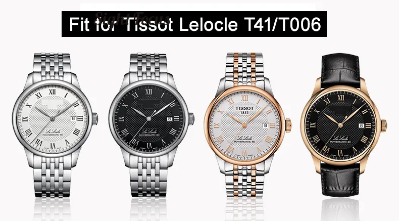 19 мм изогнутый концевой ремешок для часов Tissot T41 T006 Lelocle из нержавеющей стали, металлические браслеты, ремешок для часов с застежкой-бабочкой, мужской ремень