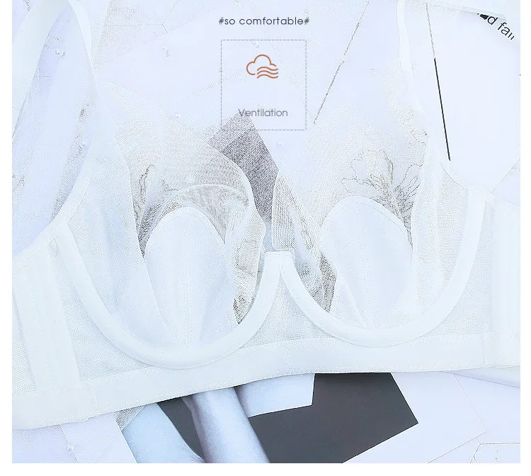 Новое поступление плюс Размеры бюстгальтер ультратонкий Кружева Bralette для женщина Push Up хлопковый бюстгальтер на косточках C D чашки бюстгальтеров тонкое нижнее белье