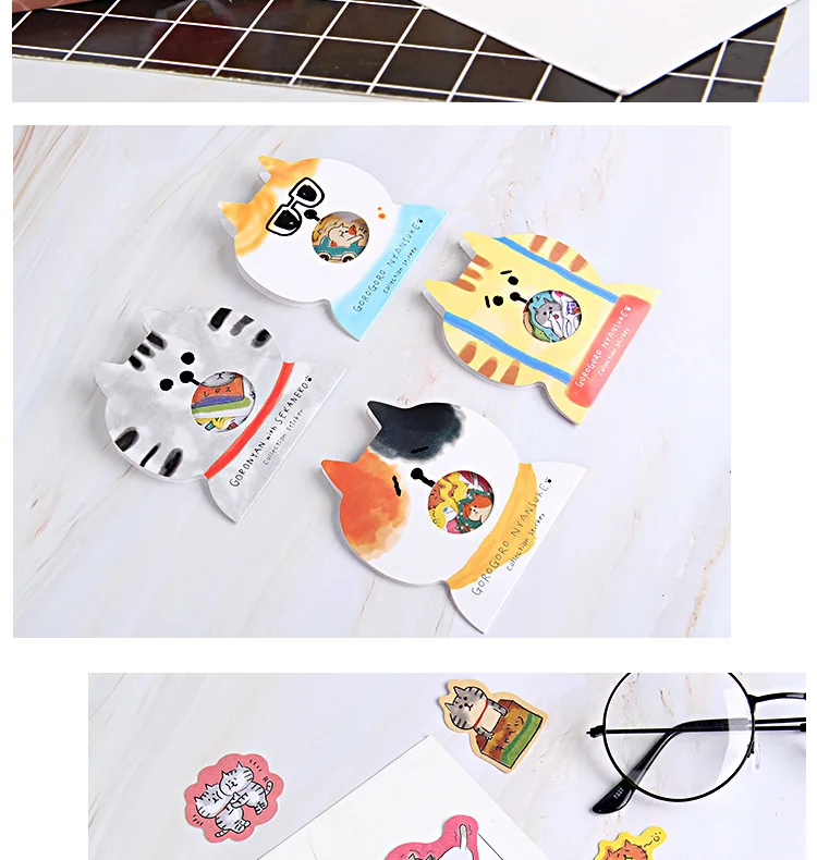 30 шт. Kawaii наклейки с котом милые канцелярские наклейки красочные бумажные наклейки для детей DIY Скрапбукинг дневник фотоальбомы