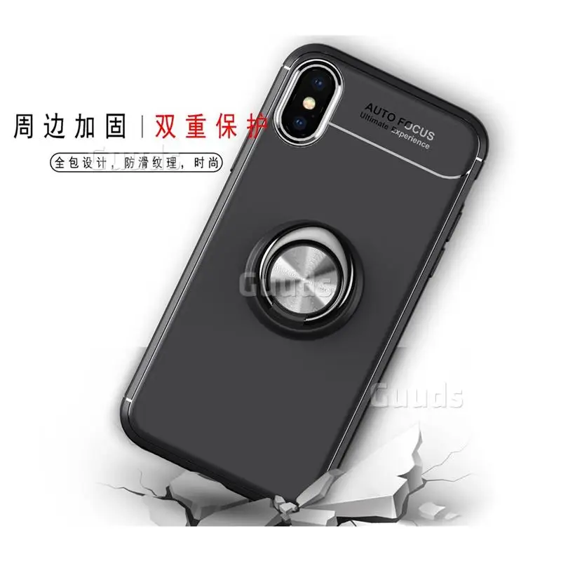 Для iPhone 8 7 6s 6 Plus SE 5S 5 TPU чехол с автофокусом невидимое кольцо держатель мягкий чехол для телефона для iPhone X(5,8 дюйма