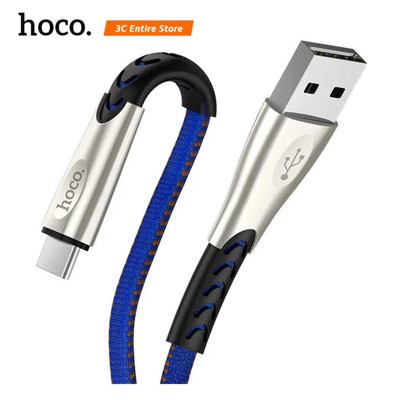 HOCO USB C кабель для Xiaomi Mi 8 A1 F1 huawei P20 прочный цинковый сплав usb type C кабель для быстрой зарядки для samsung S8 S9 Oneplus