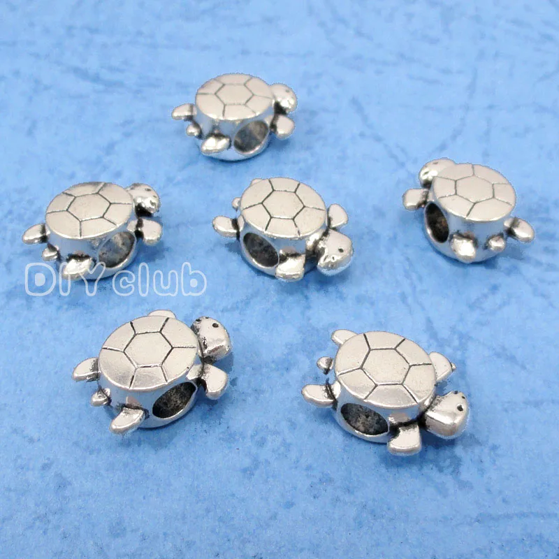 

30pcs-Antique Tibetan Silver Tortoise Beads,Turtle Bead 17x13x9mm