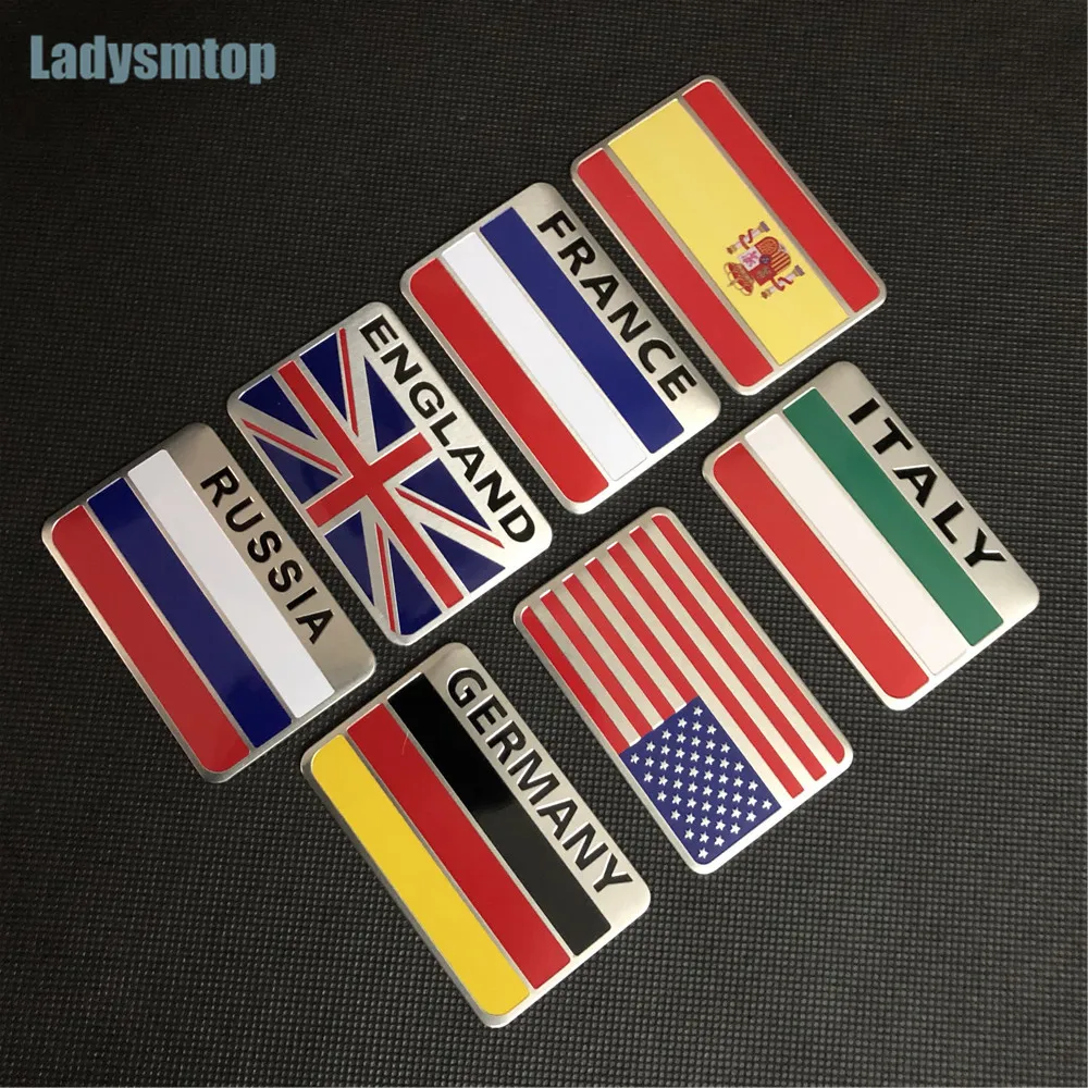 Ladysmtop Стайлинг автомобиля из алюминиевого сплава флагая стандарта