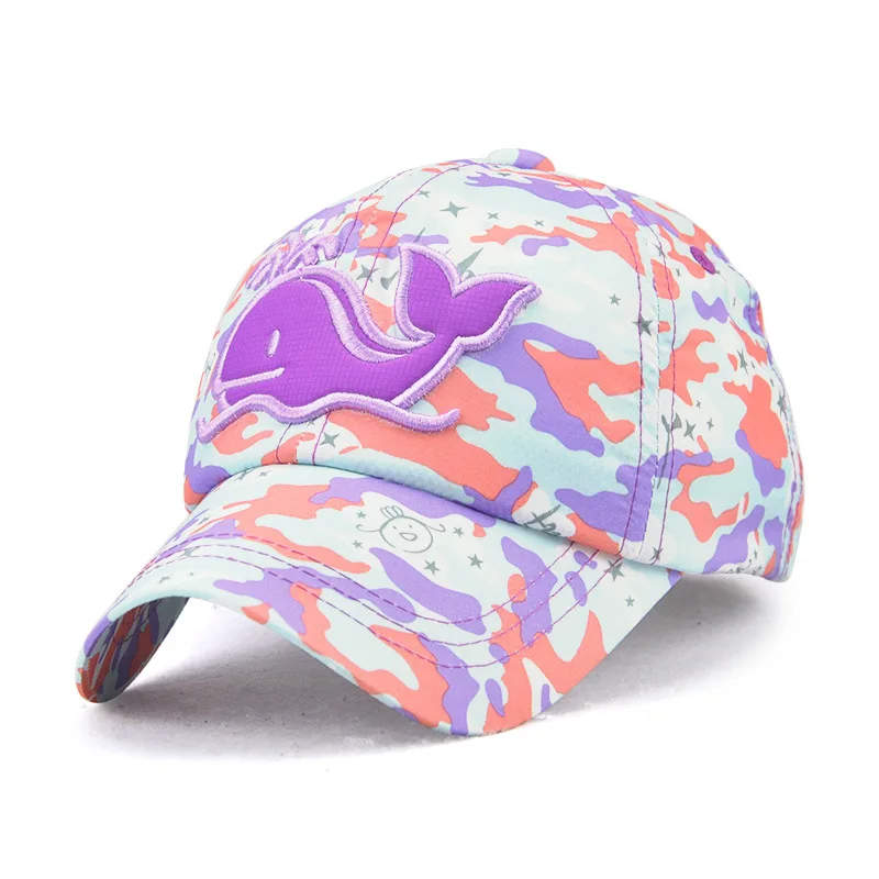 [JAMONT] Детская летняя кепка Snapback бейсбольная s камуфляжная от солнца с дельфином