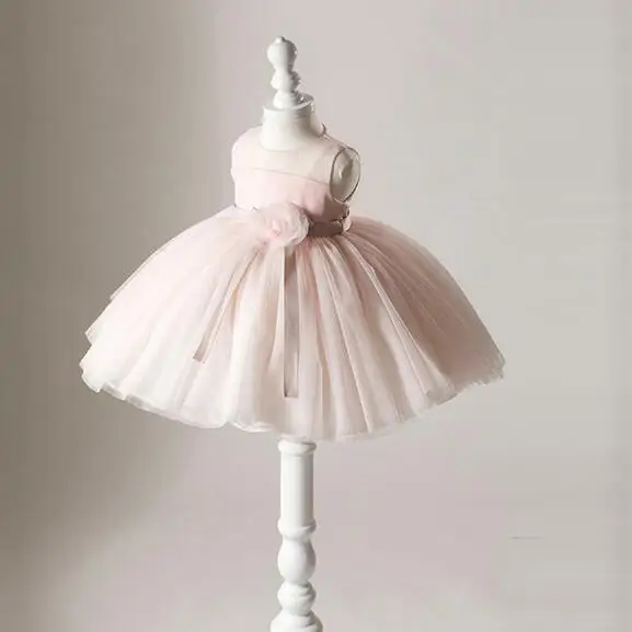 Baby Girls Ball Gown Flower Girl Dress Clothes Princess Gowns Big Bow Pink Summer Tulle Evening DF60 | Детская одежда и обувь