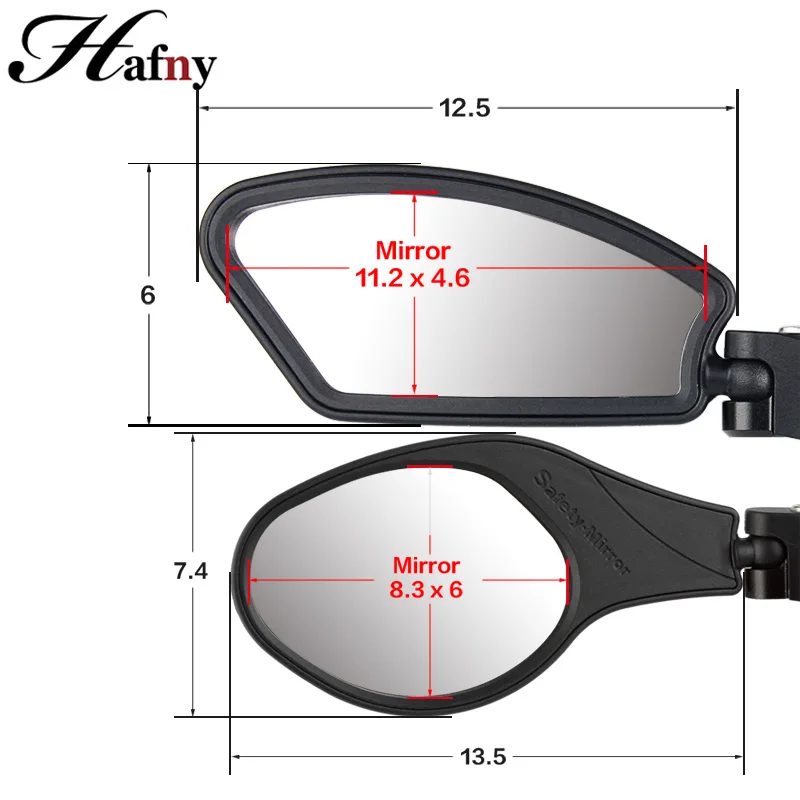 Hafny Bicycle Handlebar Side Safety Rearview Mirror Cycling Stainless Steel Len Blind Spot Mirrors MTB Flexible Rear View Mirror