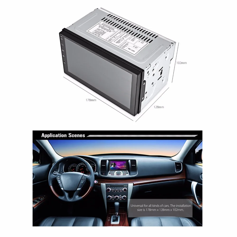 Panlelo S2 Car Touch Screen Android Universal GPS Navigation 2 Din Auto Radio 7' Quad Core Car Multimedia Stereo On.