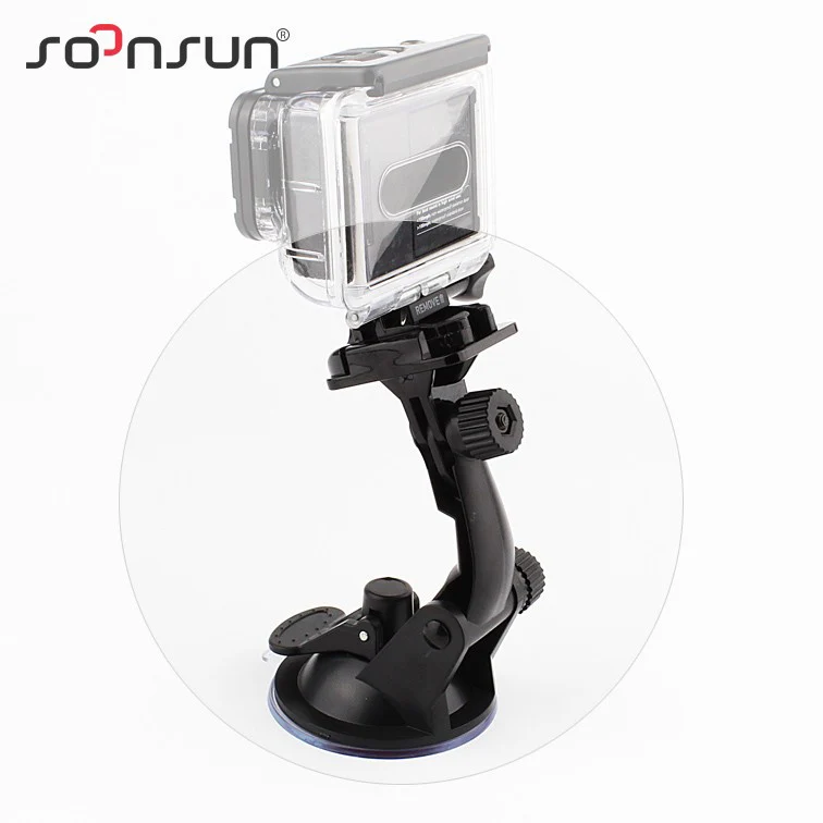 SOONSUN Автомобильная присоска для экшн камеры с плоским креплением GoPro Hero 7 6 5 4 SJCAM